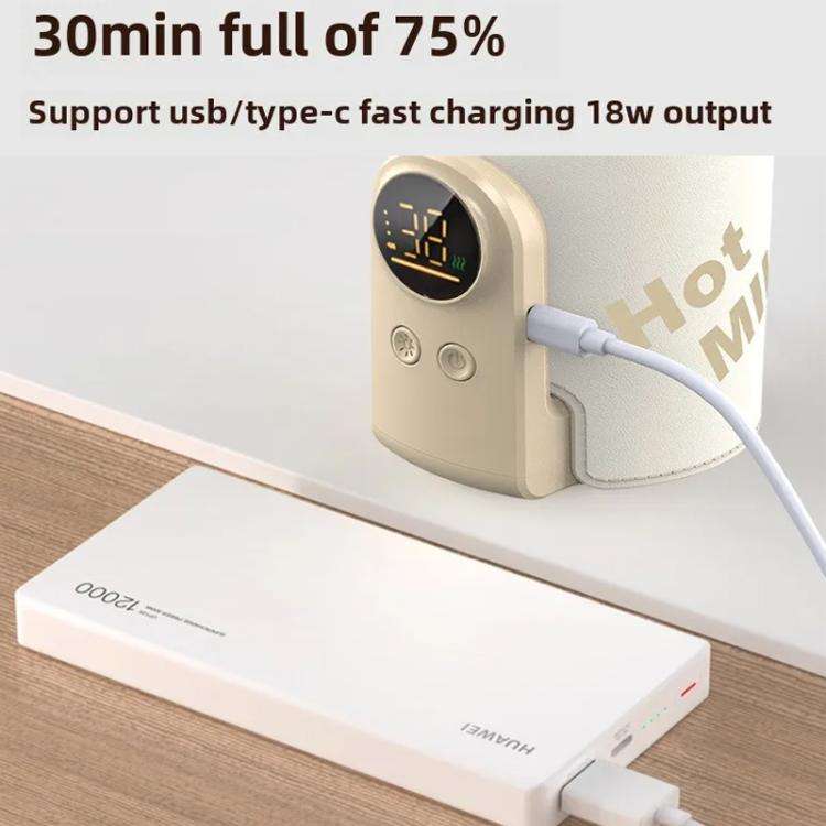 6000mAh 18W Wireless Baby Bottle Warmer 6 Adjustable Temperature Settings Milk Thermo Cover for B...