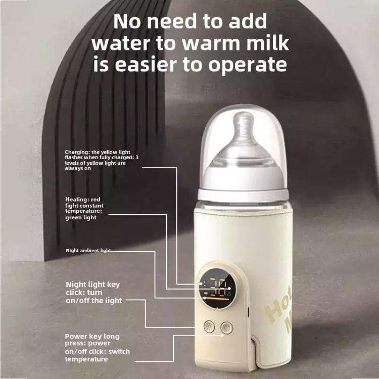 6000mAh 18W Wireless Baby Bottle Warmer 6 Adjustable Temperature Settings Milk Thermo Cover for B...