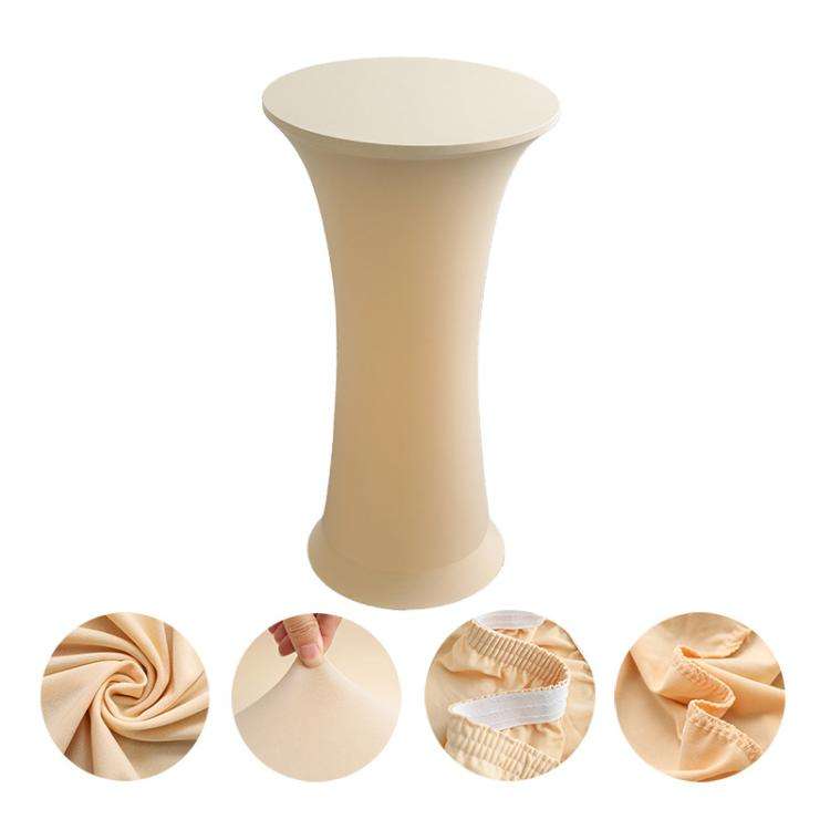 Elastic Spandex Table Cover Hotel Wedding Decor Solid Color Cocktail Round Bottom Bar Cover, Size...