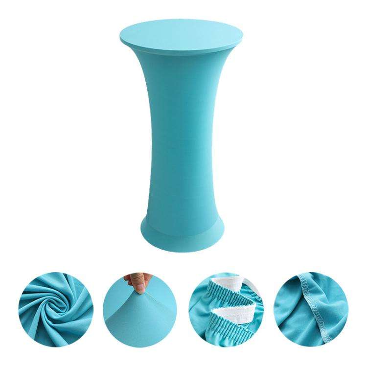 Elastic Spandex Table Cover Hotel Wedding Decor Solid Color Cocktail Round Bottom Bar Cover, Size...