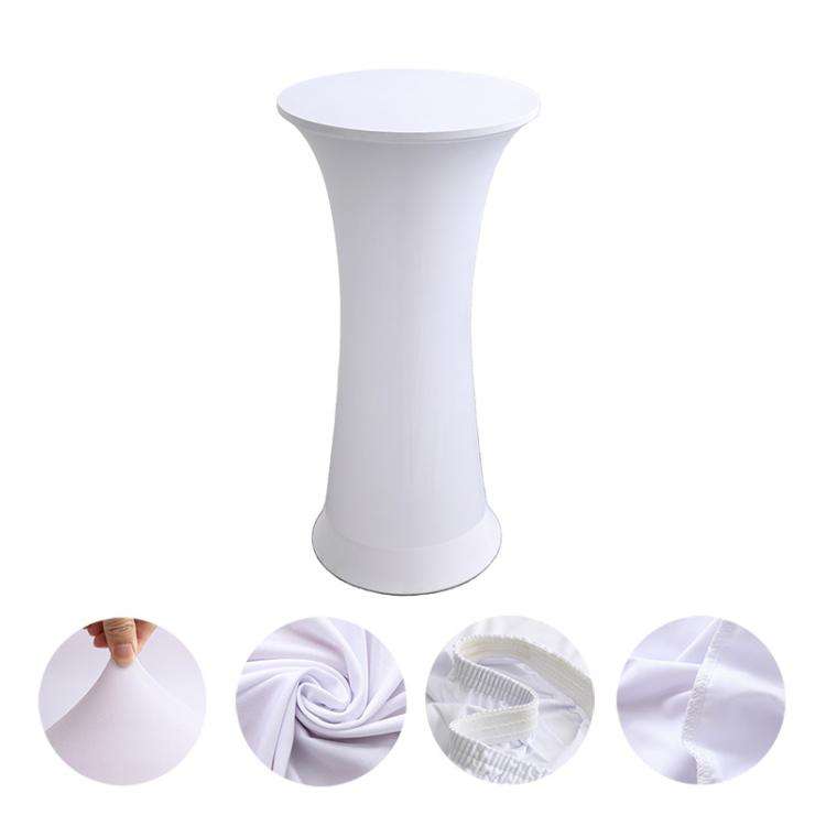 Elastic Spandex Table Cover Hotel Wedding Decor Solid Color Cocktail Round Bottom Bar Cover, Size...