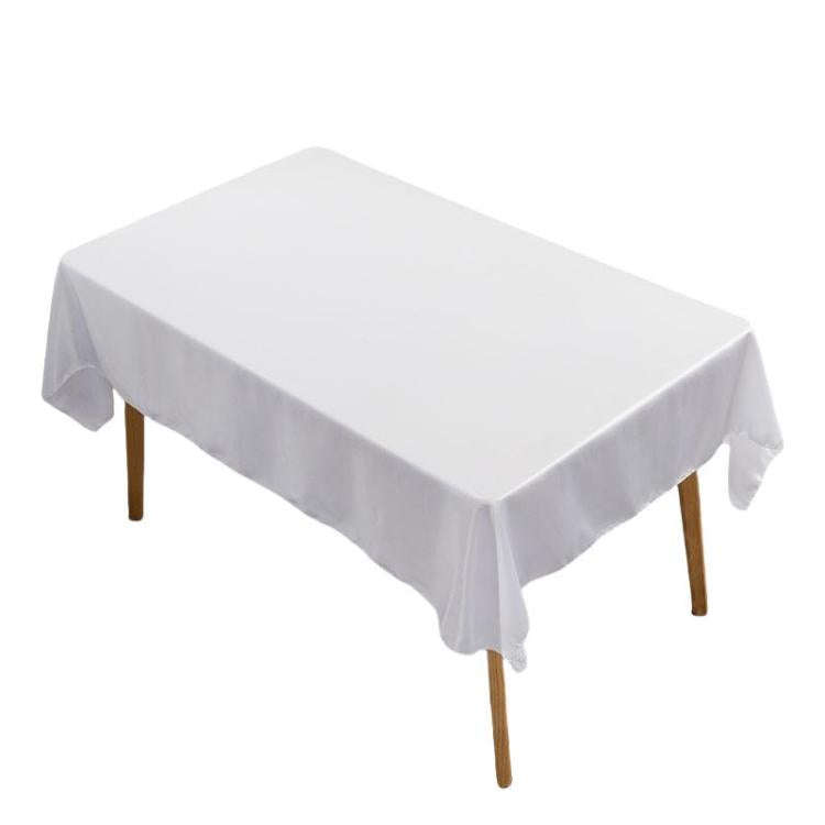 Solid Color Rectangle Glossy Table Cloth For Hotel Banquet Wedding Decoration Satin Tablecloths, ...