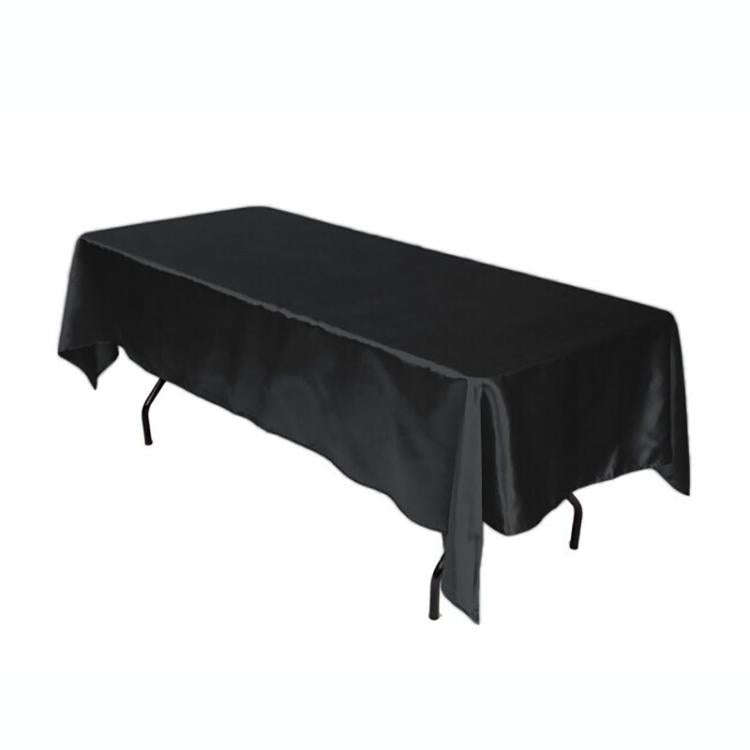 Solid Color Rectangle Glossy Table Cloth For Hotel Banquet Wedding Decoration Satin Tablecloths, ...