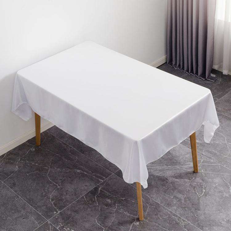 Solid Color Rectangle Glossy Table Cloth For Hotel Banquet Wedding Decoration Satin Tablecloths, ...