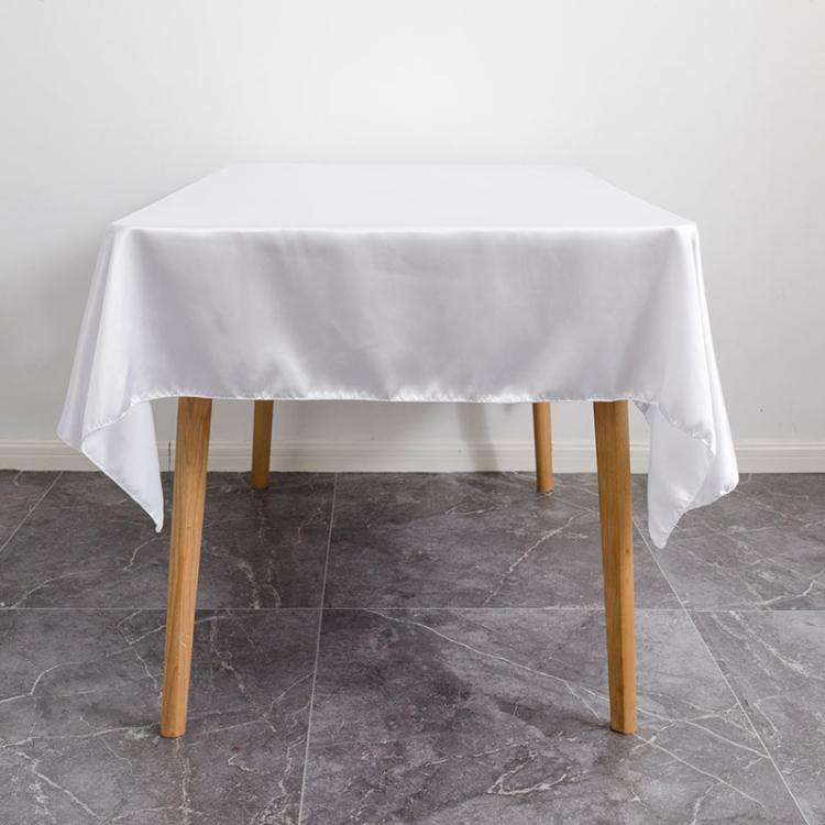 Solid Color Rectangle Glossy Table Cloth For Hotel Banquet Wedding Decoration Satin Tablecloths, ...