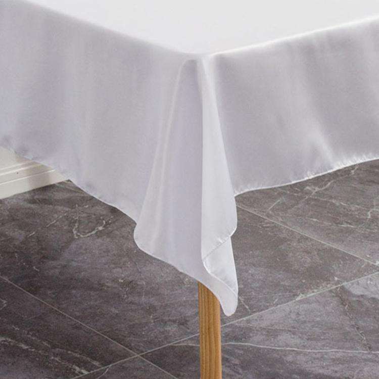Solid Color Rectangle Glossy Table Cloth For Hotel Banquet Wedding Decoration Satin Tablecloths, ...