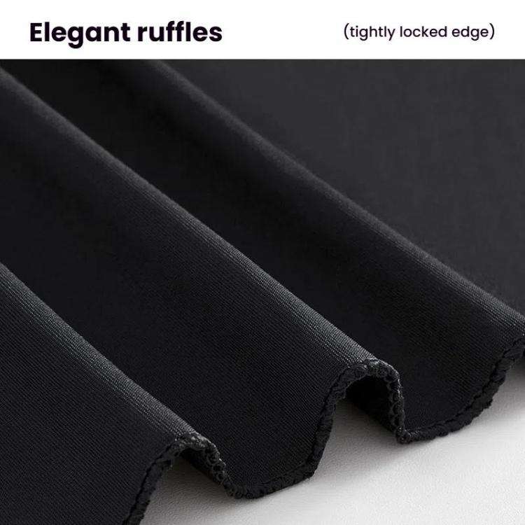 4FT Polyester Elastic Tablecloth Cover Wedding Banquet Party Decoration Round Table Skirt Office ...