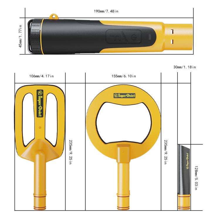 Goint IP960 Handheld 3 In 1 Metal Detector Outdoor Treasure Hunting Pulse Waterproof Rechargeable...