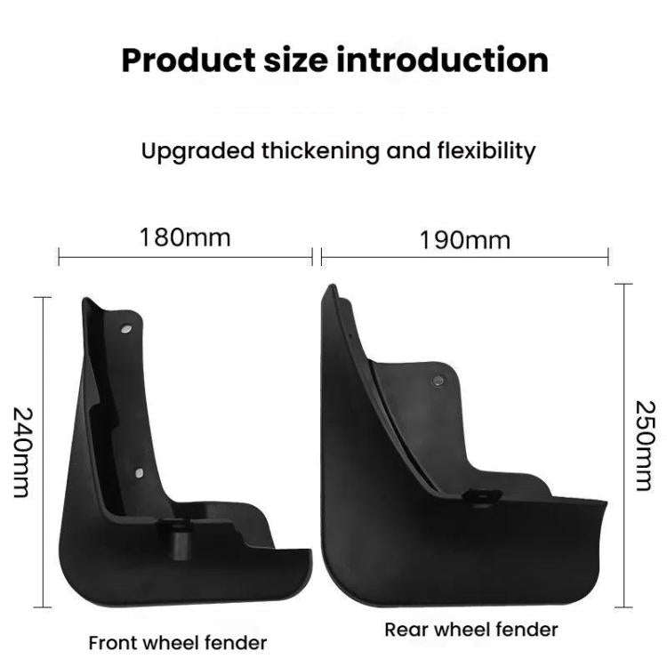 For 2020-2021 Nissan Sentra Car Tire Soft Rubber Mudguard(Black)