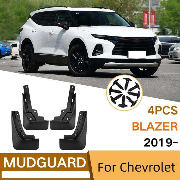 For 2019-2024 Chevrolet Blazer Car Tire Soft Rubber Mudguard(Black)