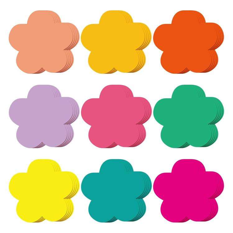 5 Sets 9pcs/Pack Colorful Floral Paper Cutouts for Classroom Bulletin Board Decorations, Spring P...