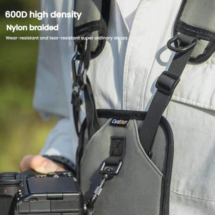 Cwatcun D182 Camera Strap Vest Outdoor Stress Relief DSLR Camera Quick Release Vest