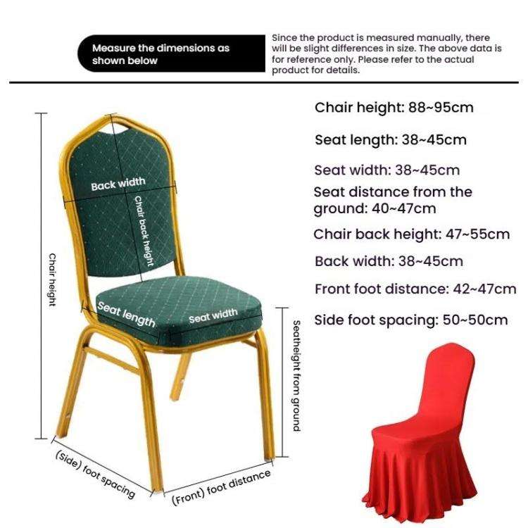 Stretch Chair Cover Hotel Wedding Decoration Solid Color Spandex Sundress Chair Cover(White)