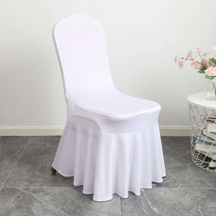 Stretch Chair Cover Hotel Wedding Decoration Solid Color Spandex Sundress Chair Cover(Green)