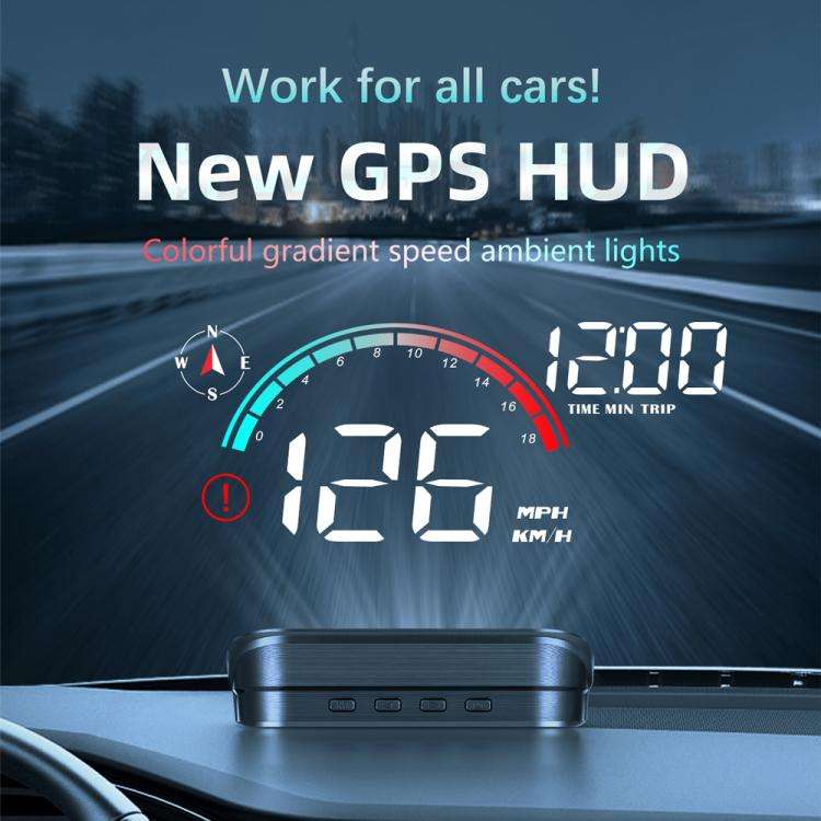 M22 Car Electronic Dog HUD Head-up Display Car OBD Universal Speedometer(GPS Version)