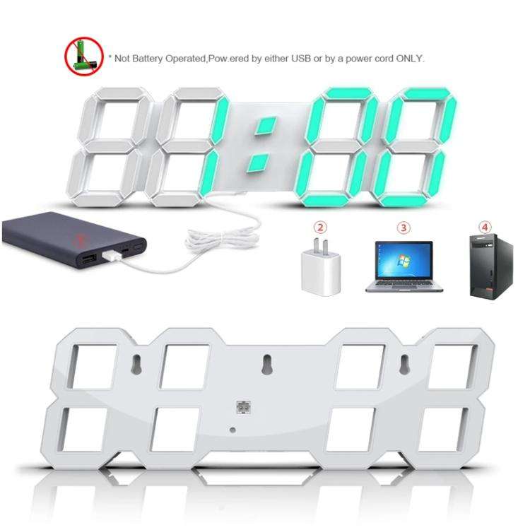 APP Remote Control 3D Led Wall Digital Color Clock Alarm /Date/Temp Display Wall & Table Clock 22...