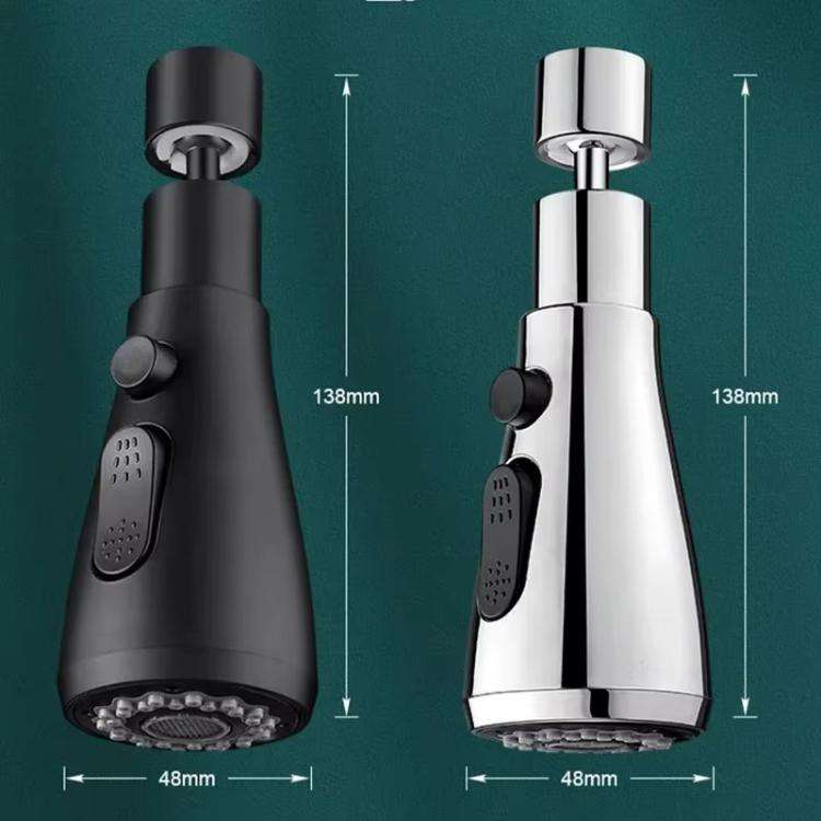 Kitchen Universal Faucet Extender Sink Connector Spout Swivel Faucet Splash Guard(Gray)