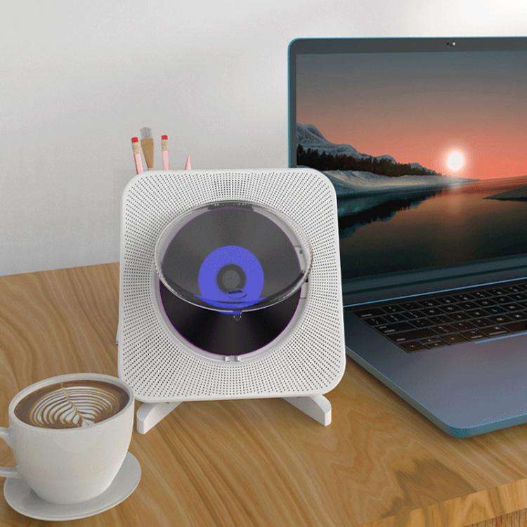 Kecag KC-807 Wall-mounted Home Retro Bluetooth CD Player, Spec: EU Plug(White)