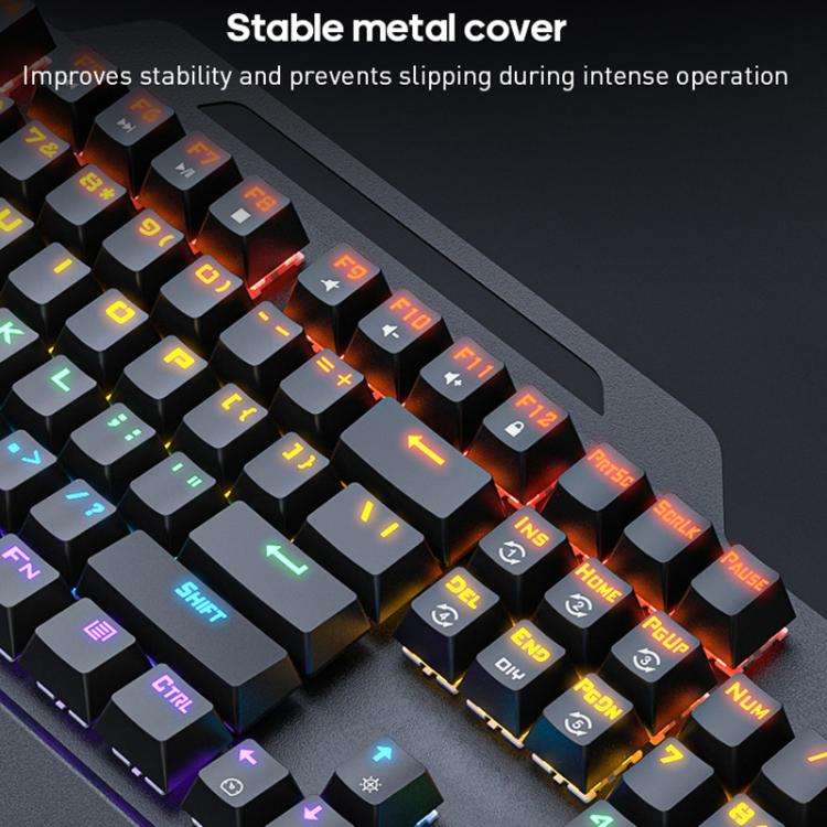 iMICE GK-400 English USB Wired RGB Mechanical Metal Gaming Keyboard