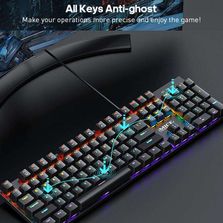 iMICE GK-600 USB Wired RGB Mechanical Metal Gaming Keyboard