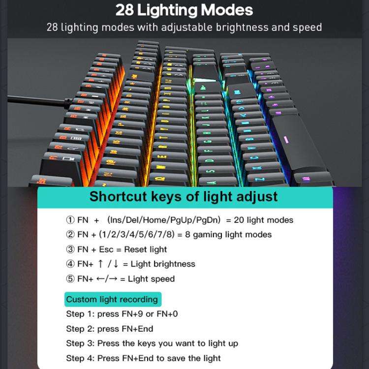 iMICE GK-600 USB Wired RGB Mechanical Metal Gaming Keyboard