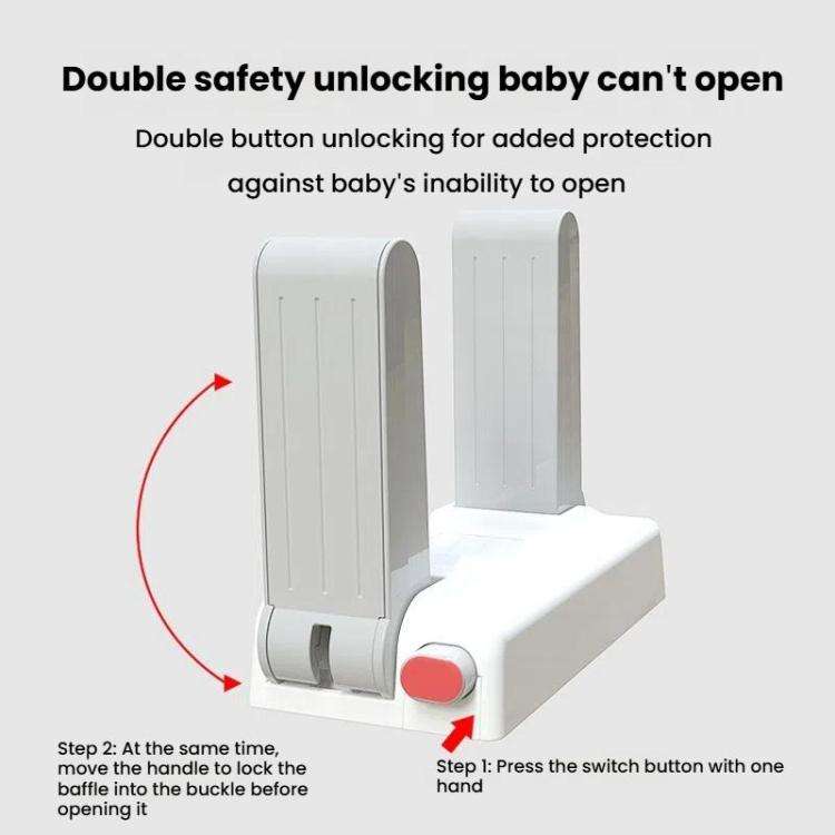 Anti-open Door Child Security Lock Baby Anti-theft Door Latch Anti-cat Dog Doorknob Lock(White Gray)