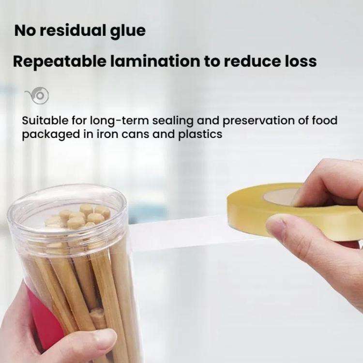 PVC Food Can Sealing Film Transparent Seamless Tape, Size: 20mm x 100m
