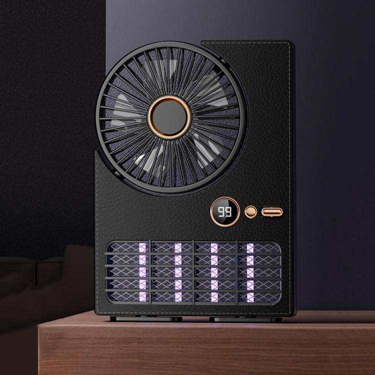 2-in-1 Household Electric Fan Mosquito Killer Lamp LED Digita lDesktop Fan, Color: 3000mAh Black