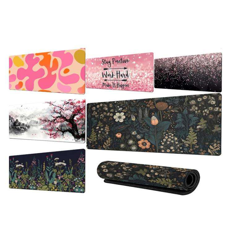 Flowers and Trees Themed Mouse Pad Desk Mat For Office/Gaming 400x900x2mm(No.5)