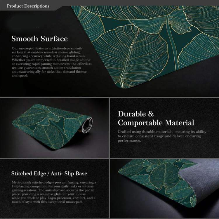 Flowers and Trees Themed Mouse Pad Desk Mat For Office/Gaming 400x900x2mm(No.5)