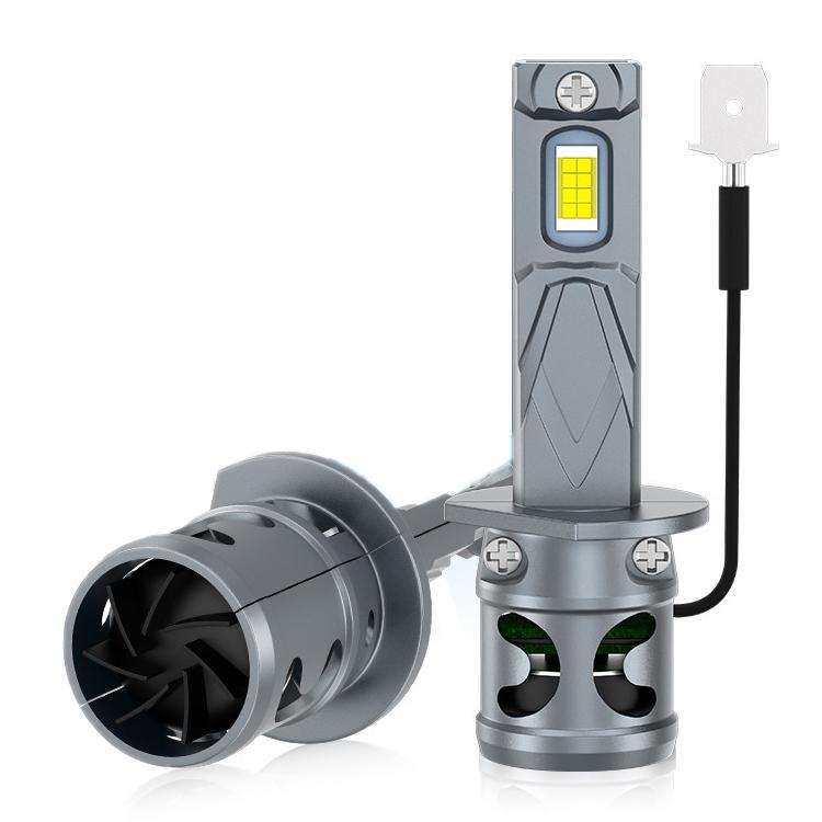 2pcs Direct Plug Mini LED Car Headlight Bulb With Fan Cooling(H1)