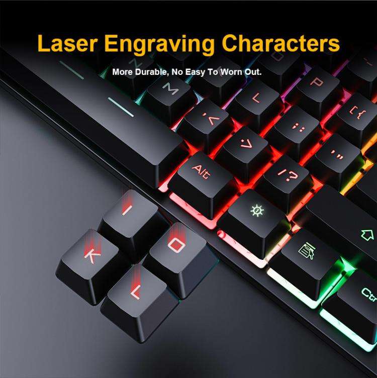 iMICE GK-490 4 In 1 Wired Hovering Illuminated Gaming Keyboard Mouse Headset Set
