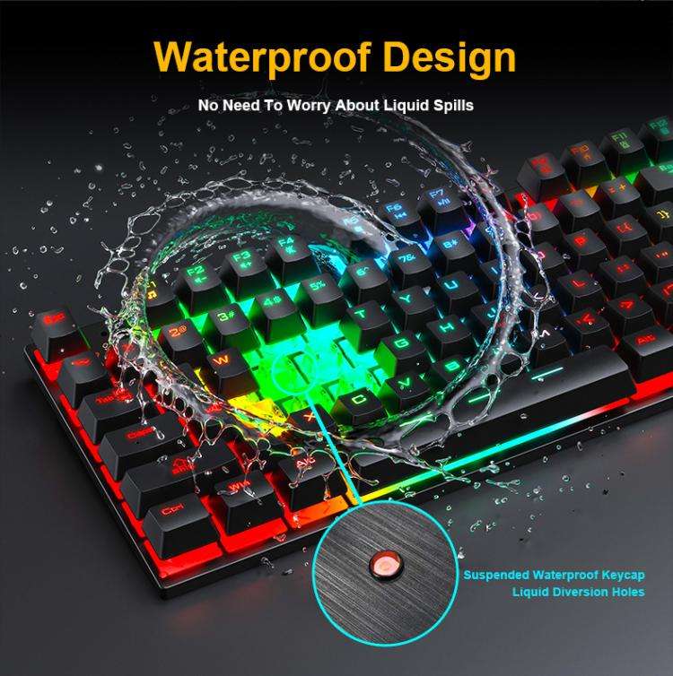 iMICE GK-490 4 In 1 Wired Hovering Illuminated Gaming Keyboard Mouse Headset Set