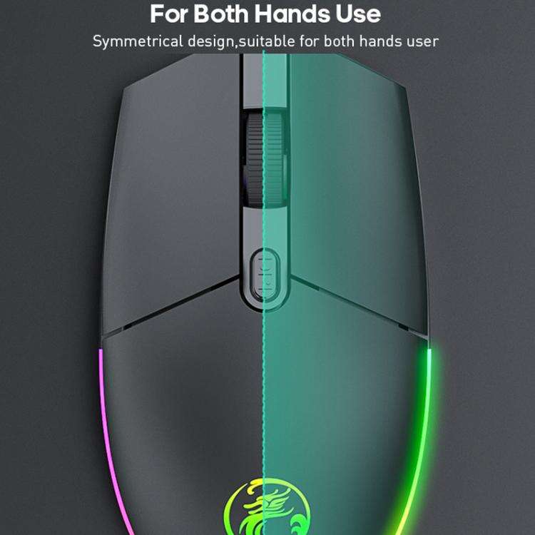iMICE AN-350 Suspended Keycaps Mechanical Feeling Glowing Wired Gaming Keyboard and Mouse Set(White)