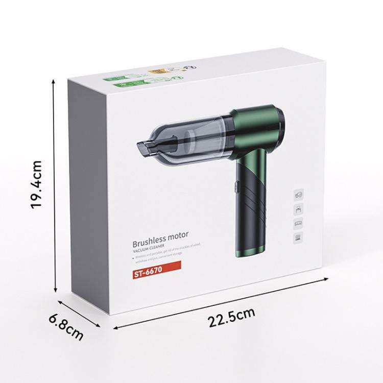 SUITU ST-6670 Handheld Small Brushless Suction Power Foldable Cordless Car Vacuum Cleaner(Dark Gr...
