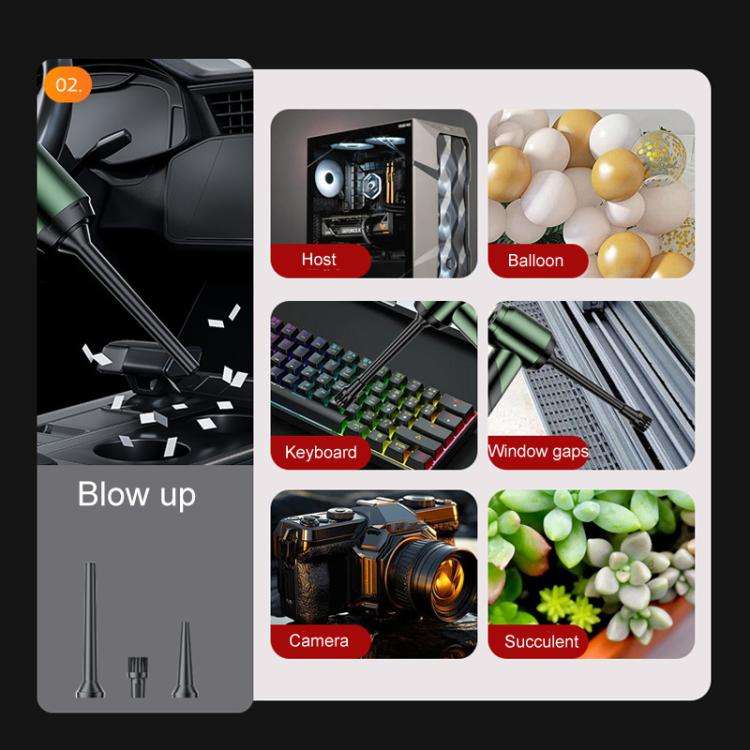 SUITU ST-6670 Handheld Small Brushless Suction Power Foldable Cordless Car Vacuum Cleaner(Dark Gr...
