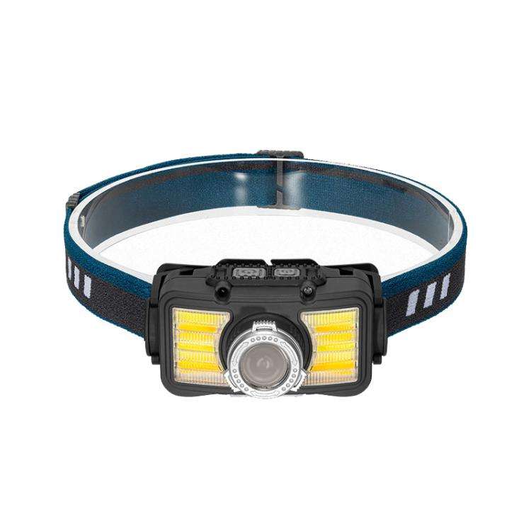 E-SMARTER W6100A LED Mini Wave Sensor Headlamp COB Outdoor Adventure Fishing Bright Headlamp(Black)