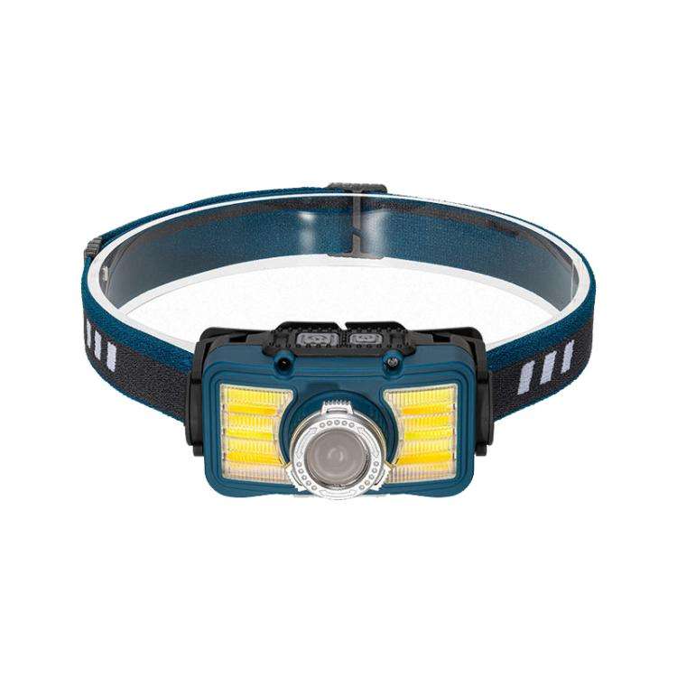 E-SMARTER W6100A LED Mini Wave Sensor Headlamp COB Outdoor Adventure Fishing Bright Headlamp(Blue)