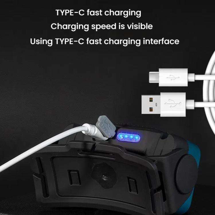 E-SMARTER W6100A LED Mini Wave Sensor Headlamp COB Outdoor Adventure Fishing Bright Headlamp(Black)