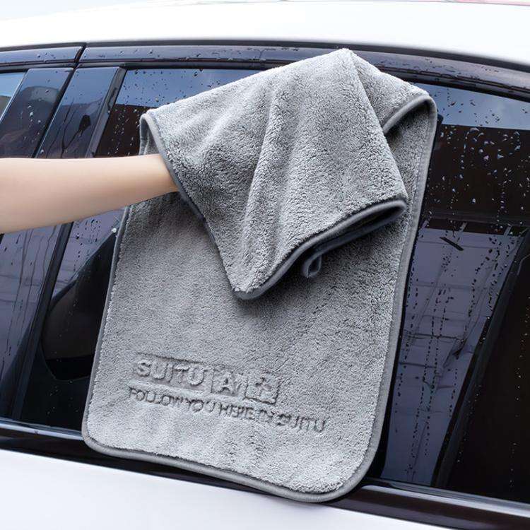 60 x 160cm SUITU ST-9009 Double-Sided Fleece Thickened Water Absorbent Quick Drying Car Wash Towel