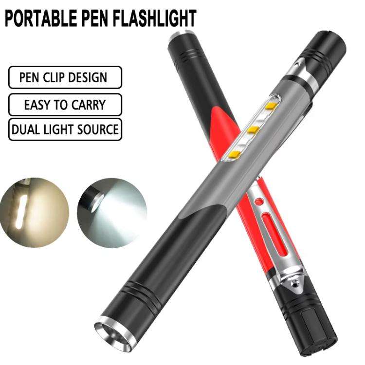 E-SMARTER B35 Pen Flashlight Rechargeable Portable Penlight(Gray)