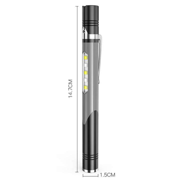 E-SMARTER B35 Pen Flashlight Rechargeable Portable Penlight(Gray)