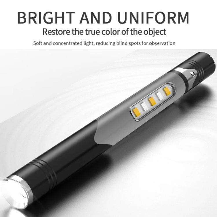 E-SMARTER B35 Pen Flashlight Rechargeable Portable Penlight(Gray)