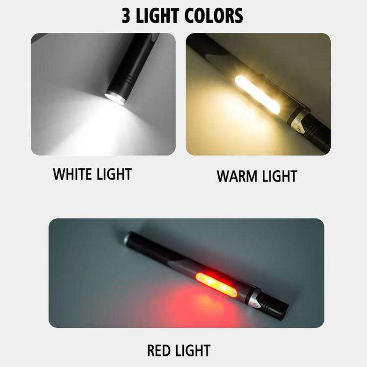 E-SMARTER B35 Pen Flashlight Rechargeable Portable Penlight(Gray)