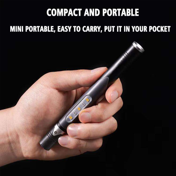 E-SMARTER B35 Pen Flashlight Rechargeable Portable Penlight(Gray)