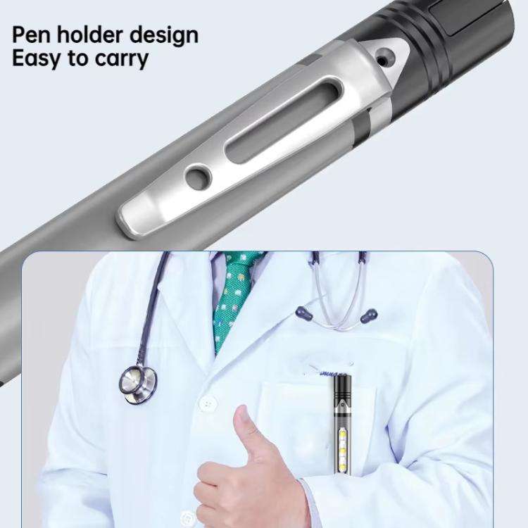 E-SMARTER B35 Pen Flashlight Rechargeable Portable Penlight(Gray)