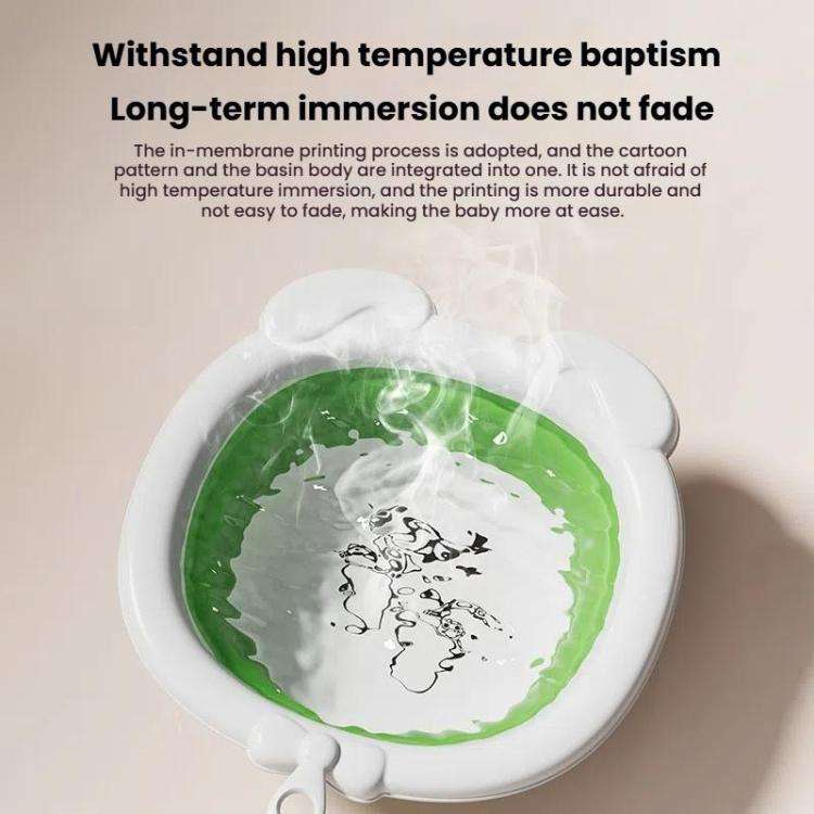 Children Silicone Folding Washbasin Portable Thickened Hangable Butt Washbasin For Babies, Color:...
