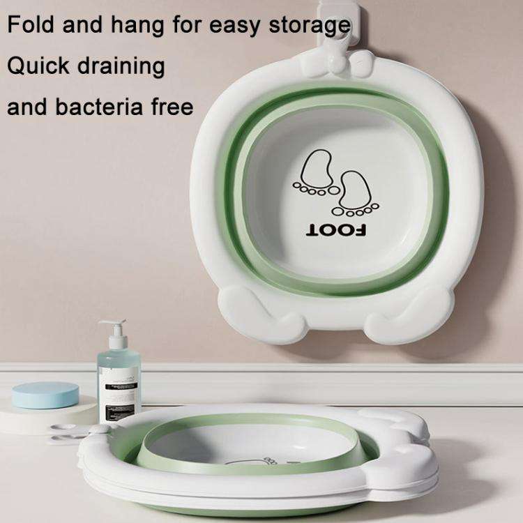 Children Silicone Folding Washbasin Portable Thickened Hangable Butt Washbasin For Babies, Color:...