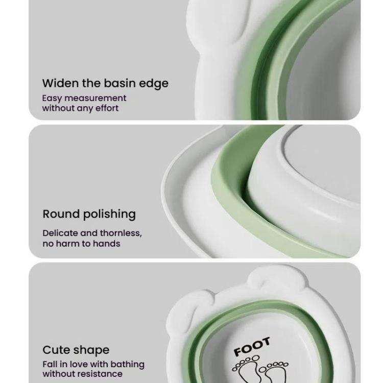 Children Silicone Folding Washbasin Portable Thickened Hangable Butt Washbasin For Babies, Color:...