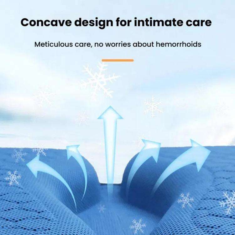 45x42x3.5cm Car Honeycomb Gel Seat Cushion Breathable Ice Silk Cushion(Blue)